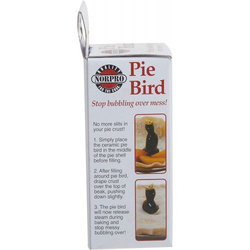  Norpro Ceramic Pie Bird, 4in/10cm tall, Black