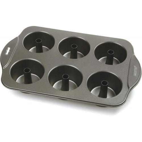  Norpro 3975 Nonstick 6 Cup Mini Angel Food Bundt Cake Kitchen Bake Pan, 17in/43cm x 11in/28cm x 2.25in/5.5cm, As Shown: Kitchen & Dining