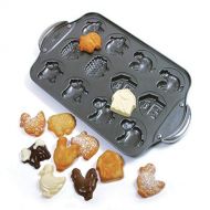 Norpro 12 Cup Nonstick Farm Cookie Pan, 17 x 11 x .5in/43 x 28 x 1.25cm, Black: Novelty Cake Pans: Kitchen & Dining