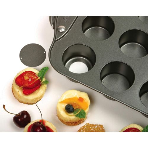  Norpro Nonstick Mini Cheesecake Pan with Handles, 12 count: Individual Serving Bakeware Products: Kitchen & Dining