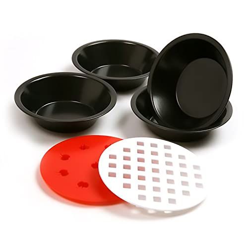  Norpro Mini Non Stick Pie Pan Set Of 4 with Pie Top Cutters Set Of 2 Durable: Tart Pan: Kitchen & Dining