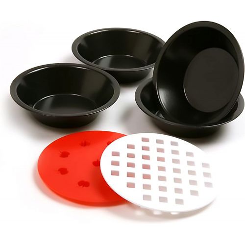  Norpro Mini Non Stick Pie Pan Set Of 4 with Pie Top Cutters Set Of 2 Durable: Tart Pan: Kitchen & Dining