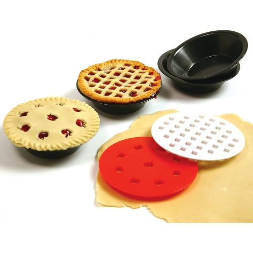  Norpro Mini Non Stick Pie Pan Set Of 4 with Pie Top Cutters Set Of 2 Durable: Tart Pan: Kitchen & Dining