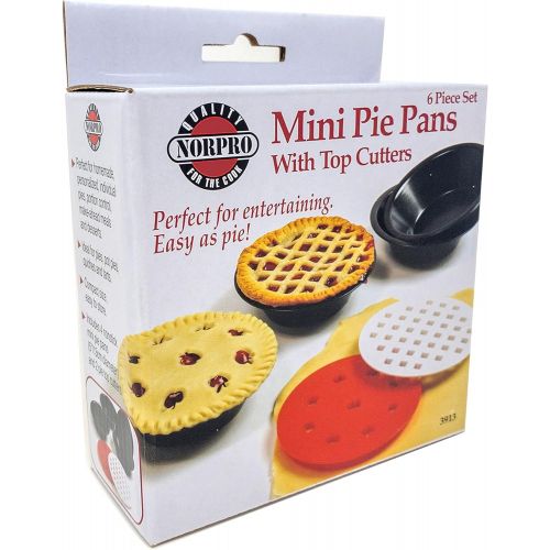  Norpro Mini Non Stick Pie Pan Set Of 4 with Pie Top Cutters Set Of 2 Durable: Tart Pan: Kitchen & Dining