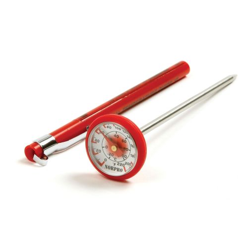  Norpro 5970 Soft Grip Silicone Instant Read Thermometer, 1 EA, Red: Instant Read Meat Thermometer: Kitchen & Dining