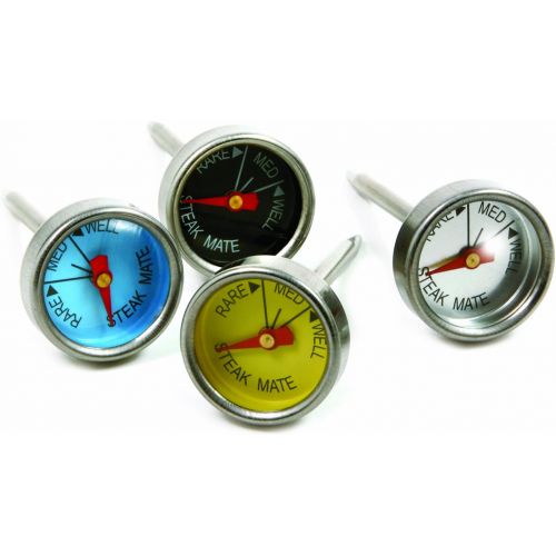  Norpro Mini Steak Thermometers, Set of 4, Silver: Meat Thermometers: Kitchen & Dining