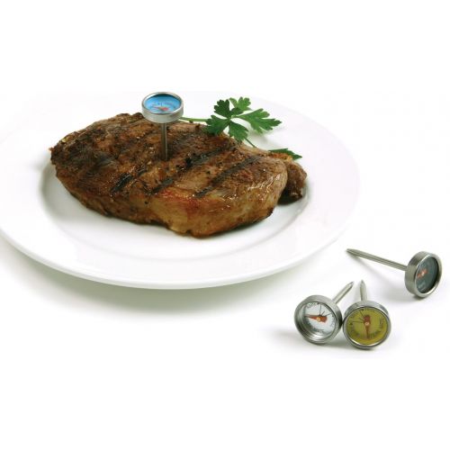  Norpro Mini Steak Thermometers, Set of 4, Silver: Meat Thermometers: Kitchen & Dining