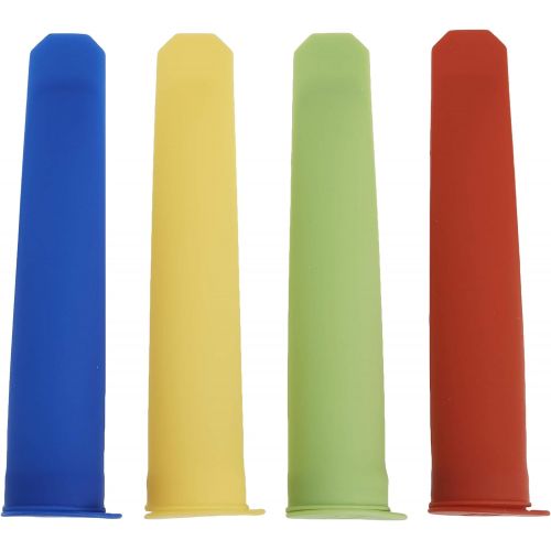  Norpro 431 4-Piece Silicone Ice Pop Maker Set - Assorted Colors: Ice Pop Molds: Kitchen & Dining