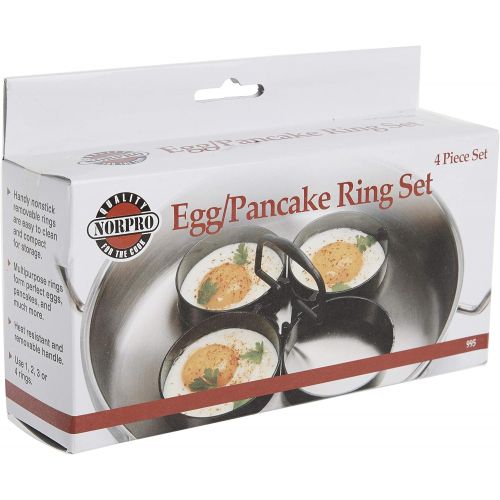  [아마존베스트]Norpro Nonstick Egg/Pancake Rings, 4 Piece Set