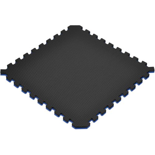  Norsk-Stor Norsk 16 sq ft Interlocking Foam Floor Mat, 4-Pack, Reversible Black/Blue