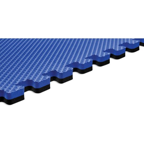  Norsk-Stor Norsk 16 sq ft Interlocking Foam Floor Mat, 4-Pack, Reversible Black/Blue