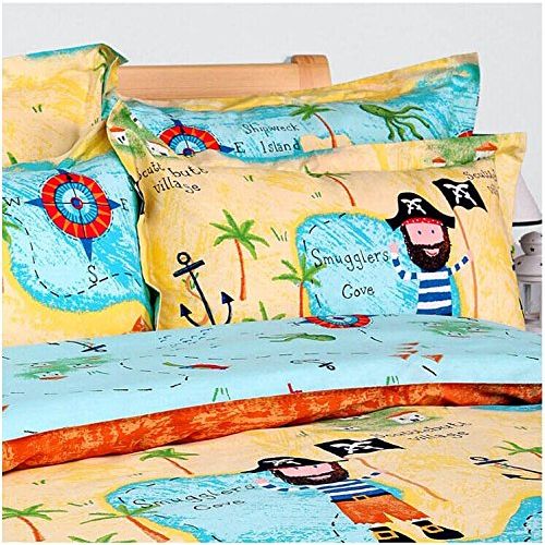  Norson bedding set Norson Pirates of the Caribbean Duvet Cover Set Sky Blue Boys Bedding Kids Bedding, Twin Size (Twin)