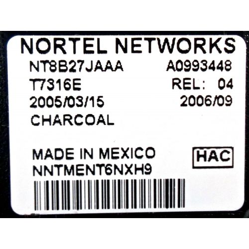  Nortel Norstar T7316E Charcoal Speaker Phone