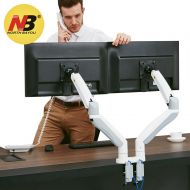 NB North Bayou Dual Monitor Desk Mount Stand Full Motion Swivel Computer Monitor Arm Gas Spring fits 2 Screens up to 32 19.8lbs Each Monitor （Black）