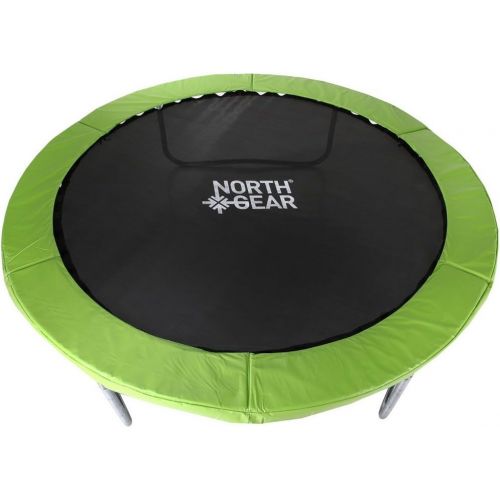  North Gear 10 Foot Trampoline Set with Safety Enclosure and Ladder