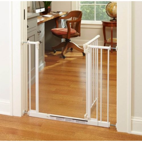  North States Easy Close 38.5 Inch Metal Baby Pet Safety Gate, White (3 Pack)