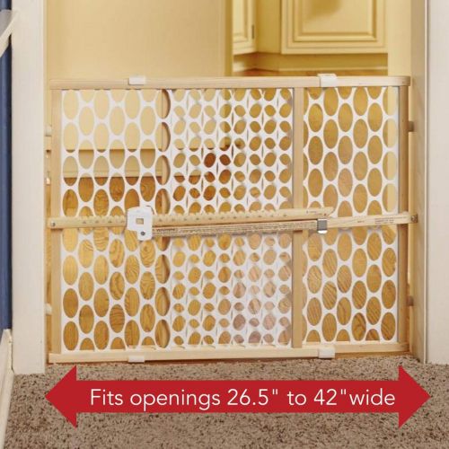  North States 42 Wide Quick-Fit Oval Mesh Baby Gate: Easy Installation Equipped with Memory Feature....