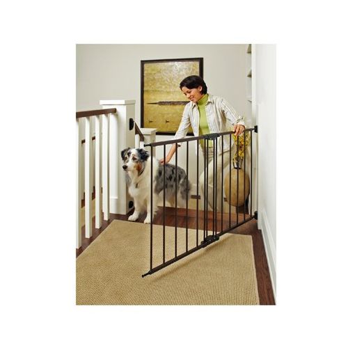  North States 47.85 Wide Easy Swing & Lock Baby Gate: Ideal for standard or wider stairwyas, swings to self-lock. Hardware mount. Fits 28.68-47.85 wide (31 tall, Bronze)