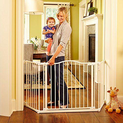  North States Deluxe Decor Baby Pet Metal Gate 38-72 Inches w 15-Inch Extension