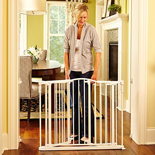  North States Deluxe Decor Baby Pet Metal Gate 38-72 Inches w 15-Inch Extension