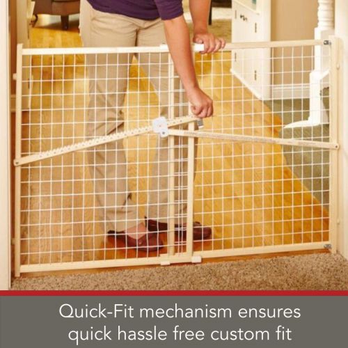  Quick-Fit Wire Mesh Gate by North States: Hassle-free rachet system for quick custom fit - Ideal for...