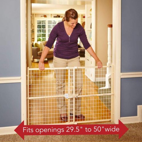  Quick-Fit Wire Mesh Gate by North States: Hassle-free rachet system for quick custom fit - Ideal for...