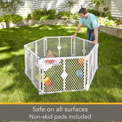  North States Superyard 6-Panel Play Yard/Barrier with Wall Mount Kit - 201: Create a Safe Play Area...