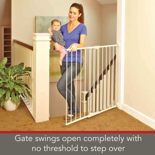  North States 47.85 Tall Easy Swing and Lock Baby Gate: Ideal for stairways, swings to self-lock. Hardware mount. Fits 28.68-47.85 wide (36 tall, Soft White)