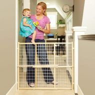 North States 50 Wide Extra-Wide Wire Mesh Baby Gate: Installs in Extra-Wide Openings in Seconds Without damaging Walls. Pressure Mount. Fits 29.5-50 Wide (32 Tall, Sustainable Hard