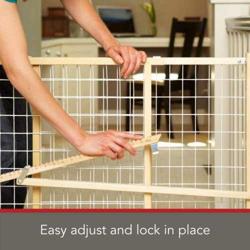  North States 50 Wide Extra-Wide Wire Mesh Baby Gate: Installs in Extra-Wide Openings in Seconds Without damaging Walls. Pressure Mount. Fits 29.5-50 Wide (32 Tall, Sustainable Hard