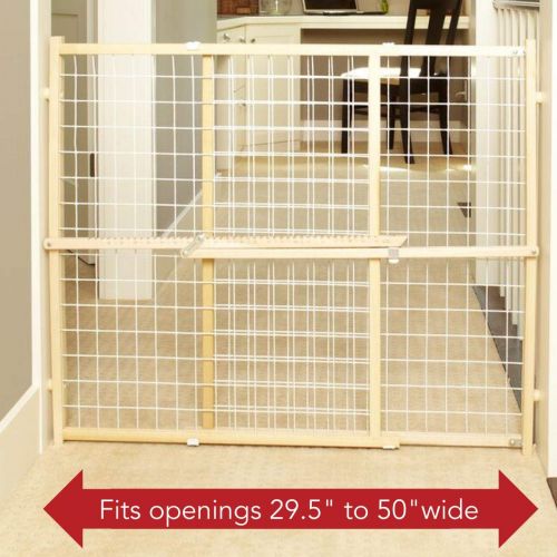  North States 50 Wide Extra-Wide Wire Mesh Baby Gate: Installs in Extra-Wide Openings in Seconds Without damaging Walls. Pressure Mount. Fits 29.5-50 Wide (32 Tall, Sustainable Hard