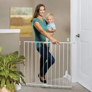 North States 40.55 Wide Essential Stairway Baby Gate: Ideal for Standard stairways. Sturdy Metal with Swing Control Hinge. Hardware Mount. Fits Openings 24.5-40.55 Wide (30 Tall, W