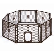 North States Pet North States MyPet 34 Sq. Ft. Petyard Passage: 8-panel pet enclosure with lockable pet door. Freestanding, 7 sq. ft - 34 sq. ft. (26 tall, Brown)