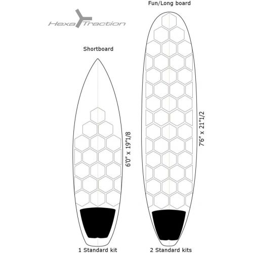  RSPro Hexatraction Waxless Surfboard Deck Grip (Clear)