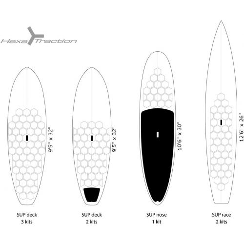  RSPro Hexatraction Waxless Surfboard Deck Grip (Clear)