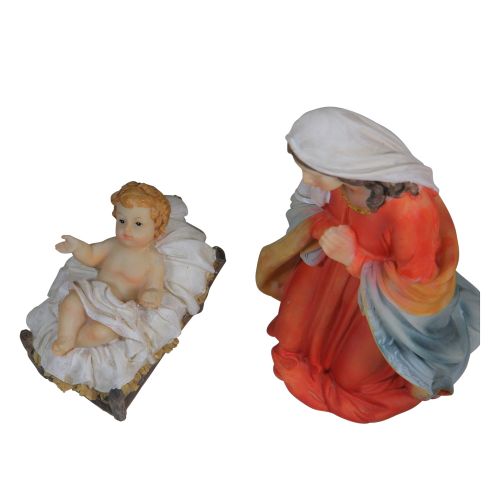  Northlight 13-Piece Multi-Color Traditional Religious Christmas Nativity Set with Stable 23.25
