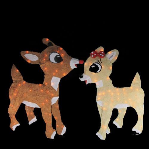  Northlight 32 Rudolph The Red Nosed Reindeer and Clarice Outdoor Christmas Decoration