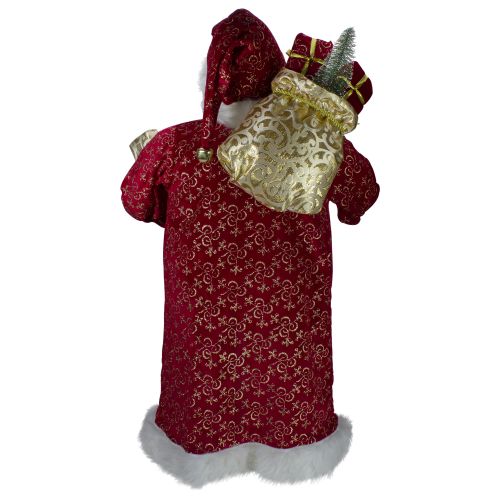  Northlight Standing Santa Claus in Long Red and Gold Robe with Gifts Christmas Figurine