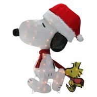 Northlight 32 in. Pre Lit Peanuts Snoopy and Woodstock Yard Art Decoration