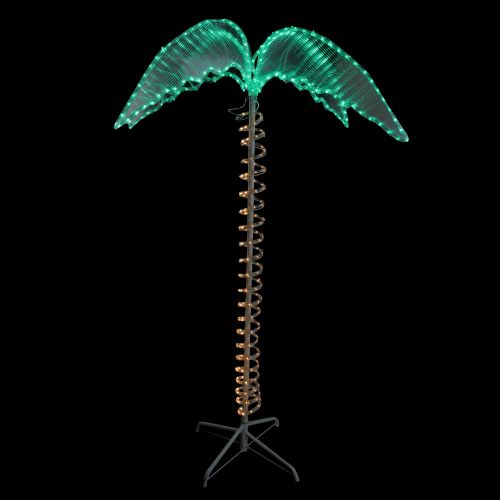  Northlight 4.5’ Green and Tan Palm Tree Rope Light Outdoor Decoration