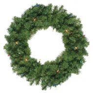 Northlight 24 in. Pre Lit Artificial Canadian Pine Christmas Wreath