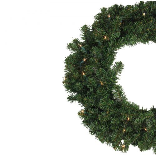  Northlight 24 in. Pre Lit Artificial Canadian Pine Christmas Wreath