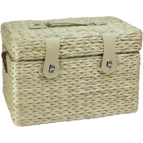  Northlight CH36818 Hand Woven Natural Seagrass Picnic Basket Set
