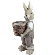 Northlight 17.5 Neutral Tones Easter Boy Rabbit Outdoor Garden Planter