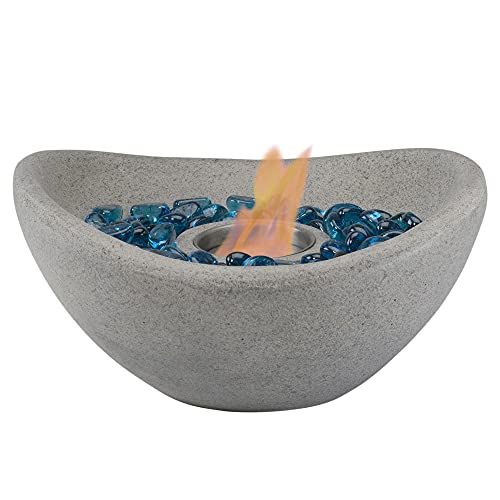  Northlight 15 Bio Ethanol Portable Tabletop Concrete Bowl Fireplace