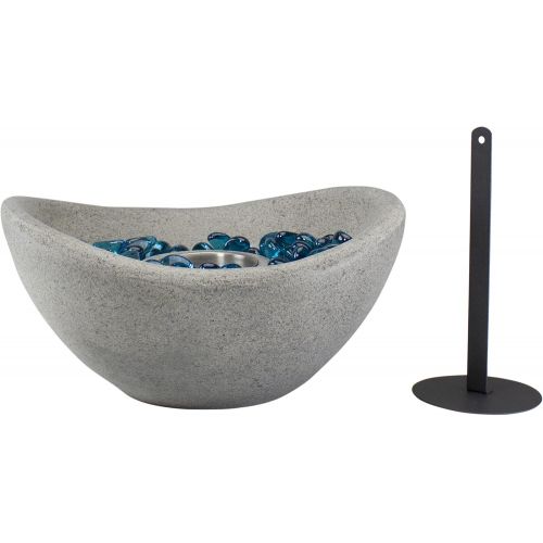  Northlight 15 Bio Ethanol Portable Tabletop Concrete Bowl Fireplace