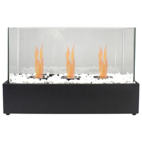  Northlight 17.75 Bio Ethanol Ventless Portable Tabletop Triple Fireplace with Flame Guard