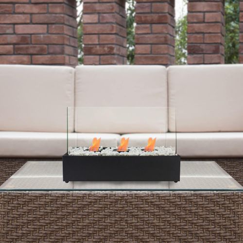  Northlight 17.75 Bio Ethanol Ventless Portable Tabletop Triple Fireplace with Flame Guard