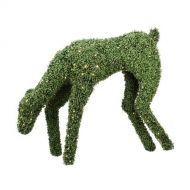 Northlight Seasonal Pre-Lit Boxwood Feeding Reindeer Outdoor Christmas Decoration