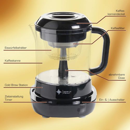  Northpoint Cold Brew Coffee Maker elektrische Kaffeemaschine Kaffeezubereiter 0,7L kalt zubereiteter Kaffee Tee